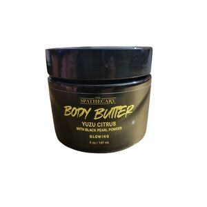 The Spathecary Yuzu Citrus Glowing Body‎ Butter with Black Pearl Powder 5 oz Jar